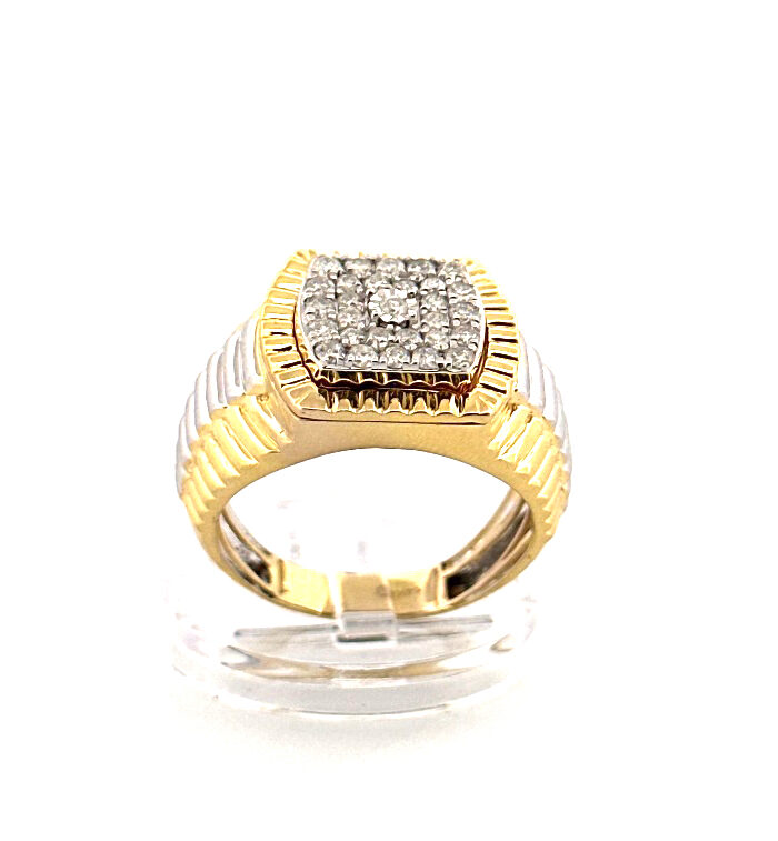 Anillos Hombre 14K A Diamante 0.64 CT Size 10.5 Weight 8.4g