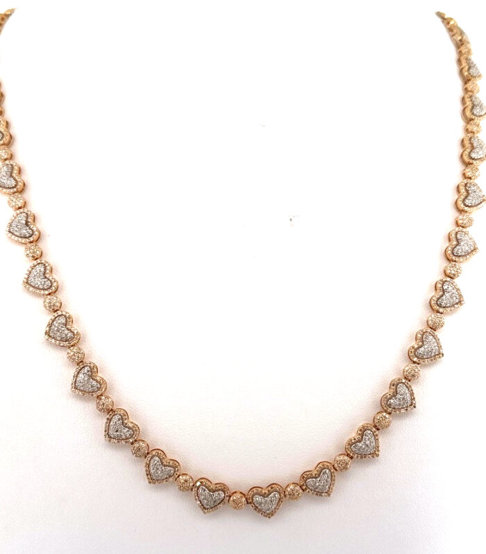Gargantilla Diamantes 14K R Diamante 6.61CT Size 18'' Weight 20.9g