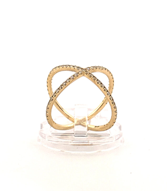 Anillo de Mujer con Diamante Oro Amarillo 14K Diamante Size 8