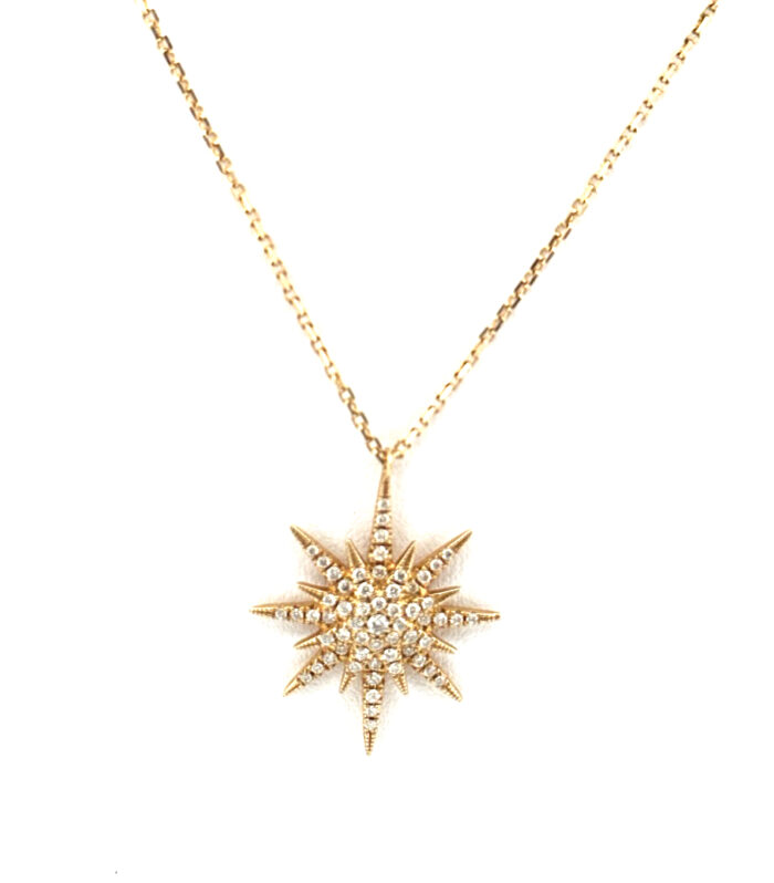 Cadena Diamantes 14K A Diamante 0.37CT Size 18''