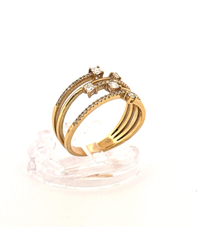 Anillo de Mujer con Diamante Oro Amarillo 18K Diamante Size 7.5