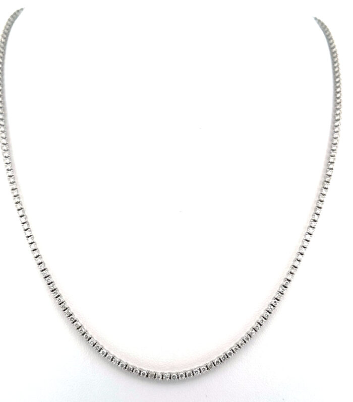 Cadena Tennis 14K B Diamante 4 CT Size 16''