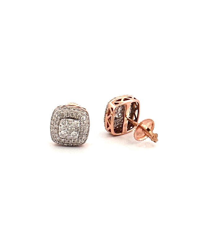 Aretes Diamantes 14K R Diamante 0.53CT Weight 2.51g