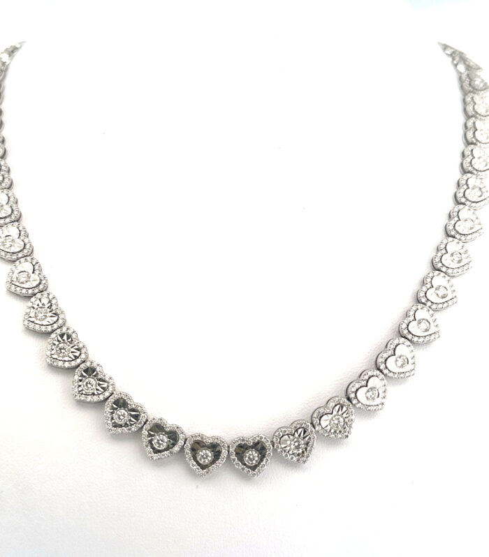 Gargantilla Diamantes 14K B 9.14CT CVD Size 16'' Weight 30.3G