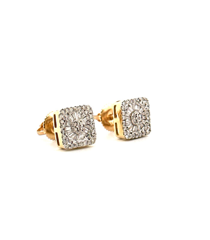 Aretes con Diamantes 14K A Diamante 0.56CT