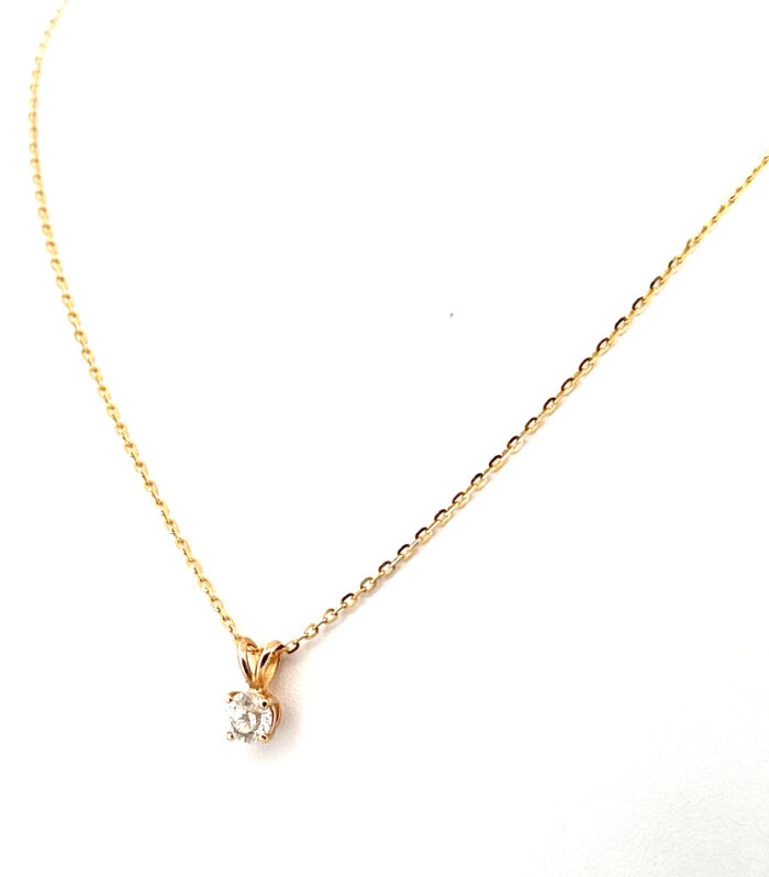 Cadena Diamantes 14K A VVS 0.8 CT Size 18'' Weight 3.5G