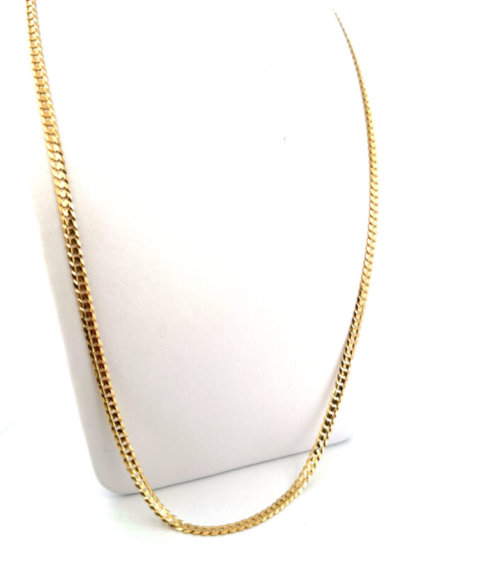Cadena Cuban Link 10K A Size 24'' 4MM Weight 10.3G