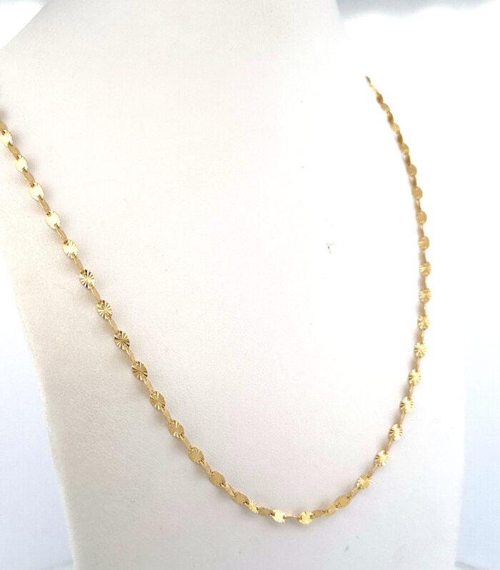Cadena Mod Italiano 14K A Size 18'' Weight 4.6g