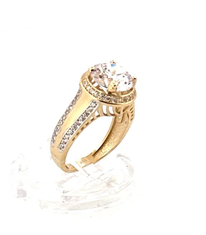 Anillos Compromiso 14K A Circonia Size 6.5 Weight 4.1