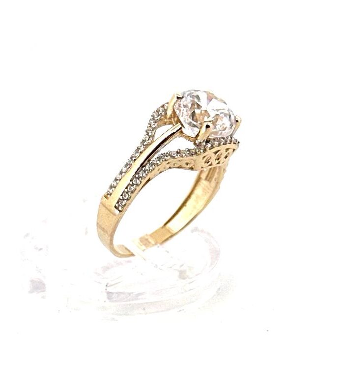 Anillos Compromiso 14K A Circonia Size 7 Weight 3.2g