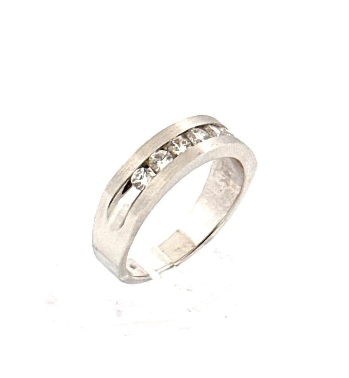 Anillos Compromiso 14K B Diamante 0.75CT Size 10'' Weight 7.7G