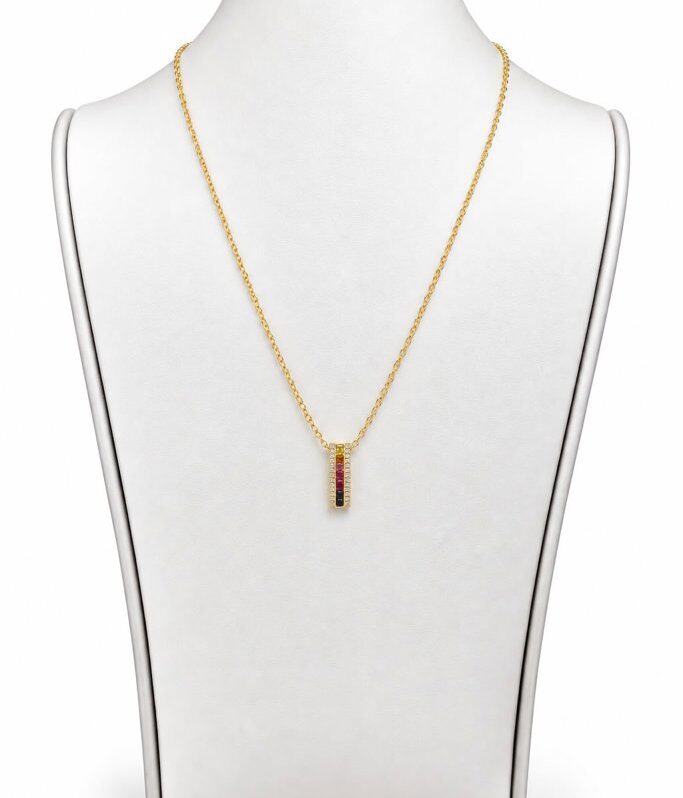 Cadena con Diamantes Oro Amarillo 14K Diamante 0.09CT