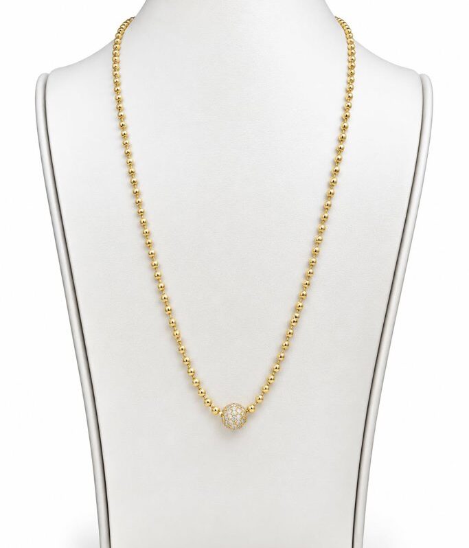 Cadena Diamantes 14K A CVD 0.30CT Size 20'' Weight 8.9g