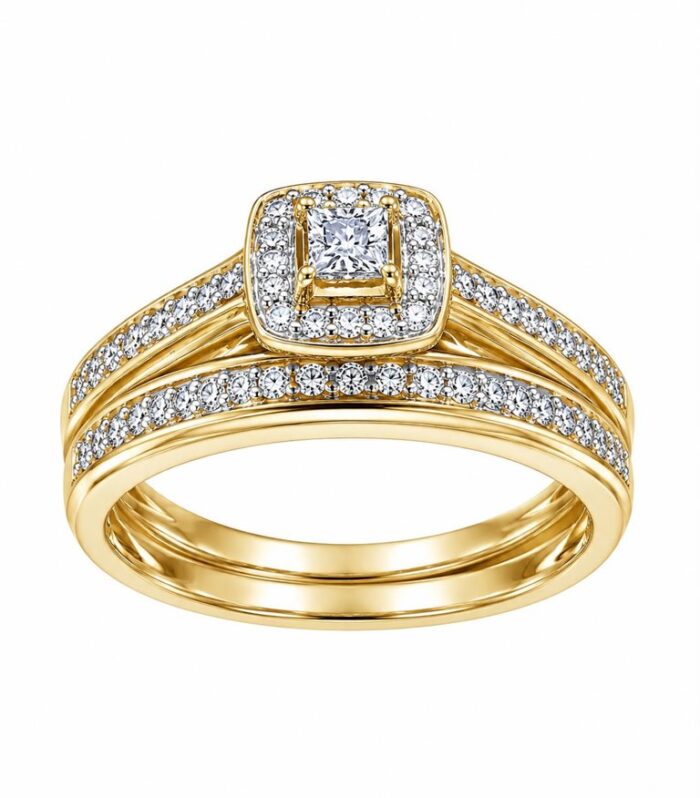 Anillos Compromiso 10K Diamante 0.5 CT 7 4.3g