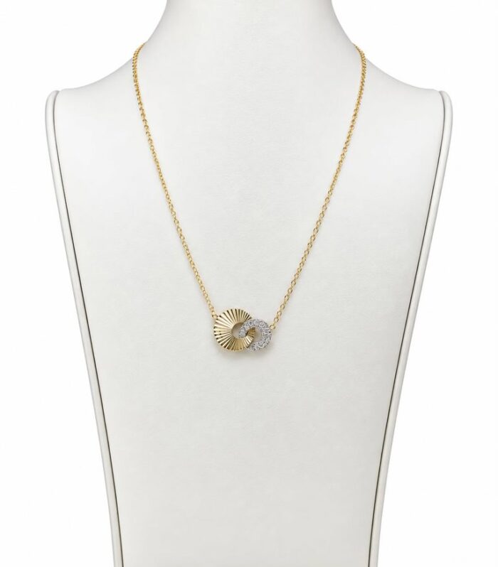 Cadena con Diamantes Oro Amarillo 14K Weight 0.15CT