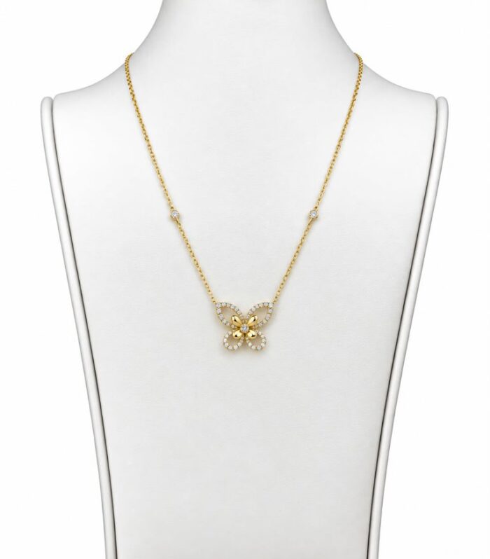 Cadena con Diamantes Oro Amarillo 14K Diamante 0.35CT Size 18''