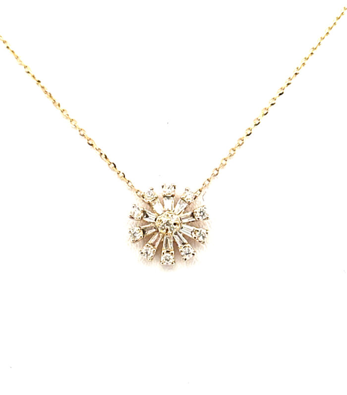 Cadena Diamantes 14K A Diamante 0.35CT Size 16''