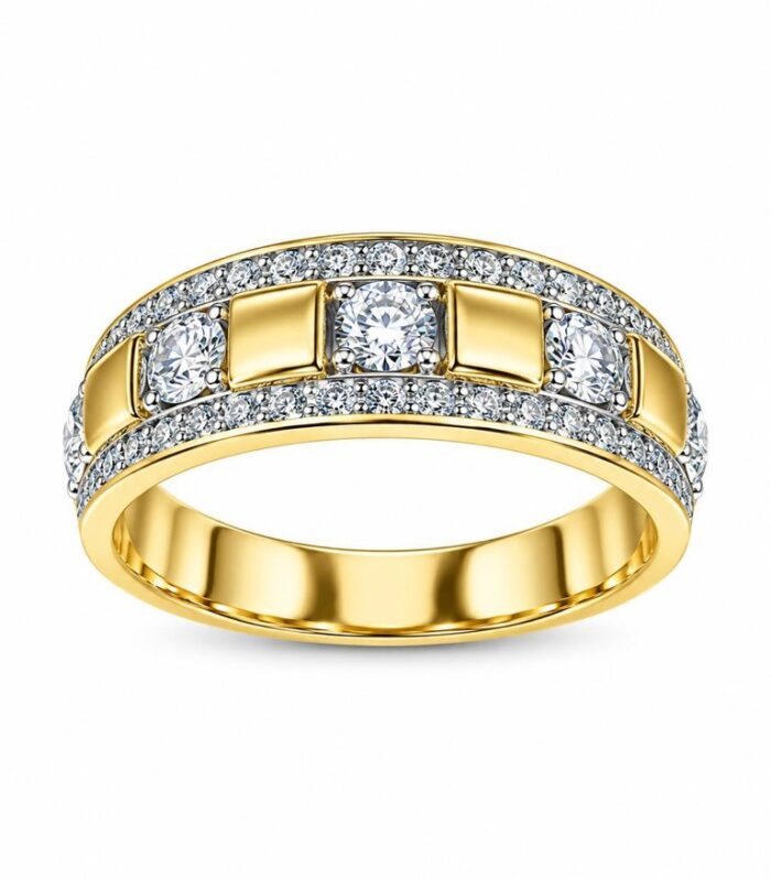 Anillos Compromiso 14K A Diamante 0.72CT Size 10.5 Weight 5.45g