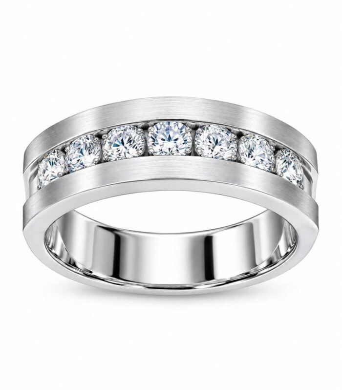 Anillos Compromiso 14K B Diamante 0.75CT Size 10'' Weight 7.7G